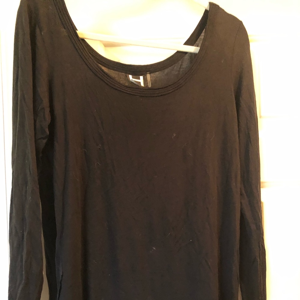 Plain black long sleeve shirt